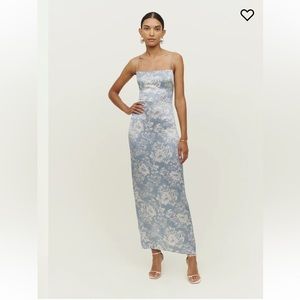 Reformation Frankie Silk Dress - Porcelain